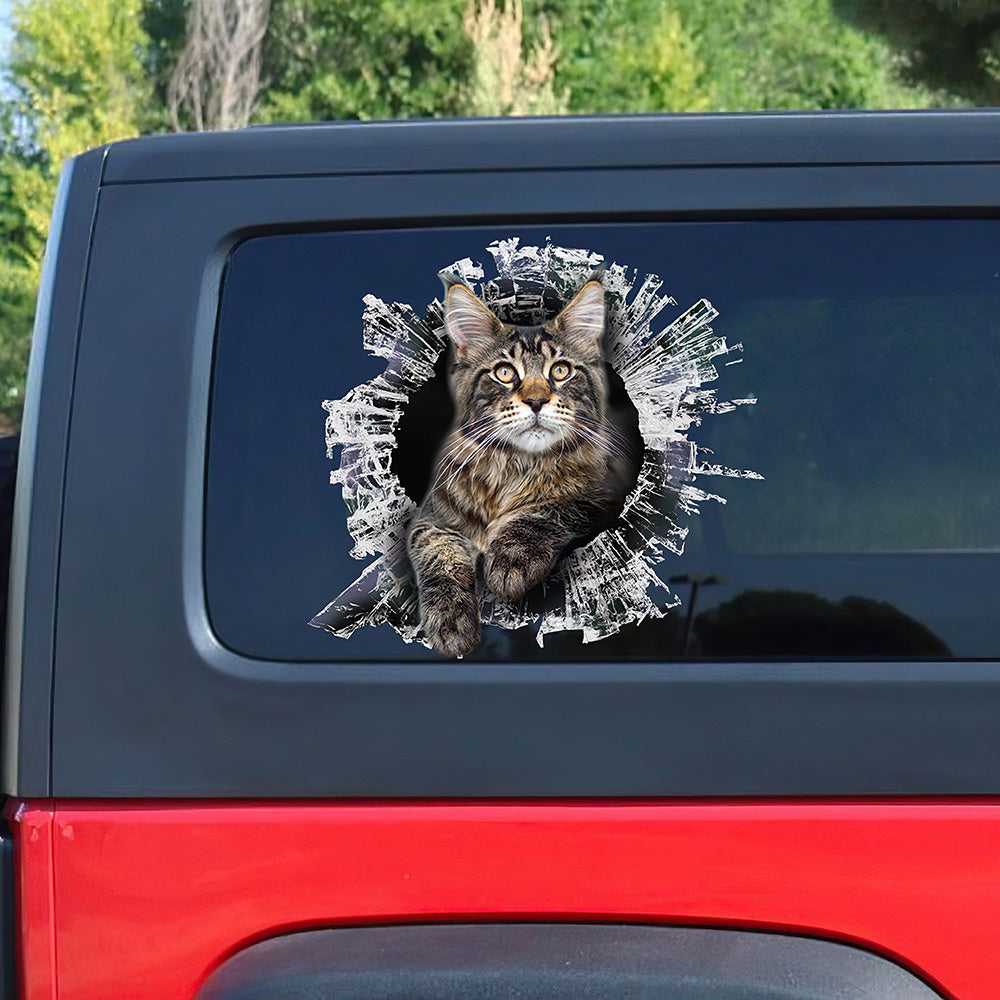 Best Maine Coon Car Decal 3 Car 3D Stickers Decal Car Accessories Car Decoration Amazing Gift Idea