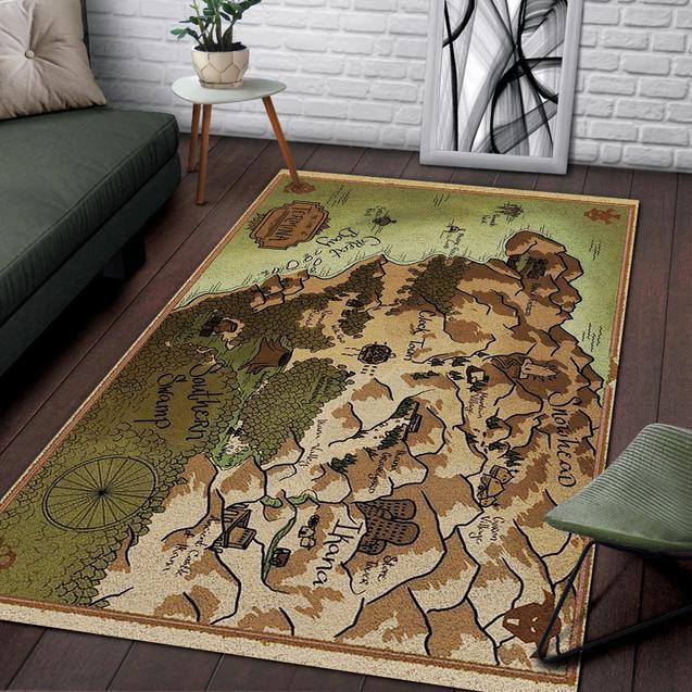 Map Of Termina Area Rug Home Decor Bedroom Living Room Decor