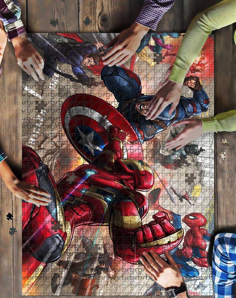 Avengers Civil War Mock Jigsaw Puzzle