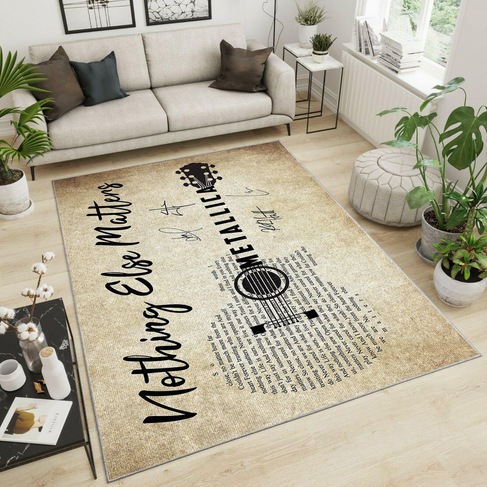 Metalica Area Rug Home Decor Bedroom Living Room Decor