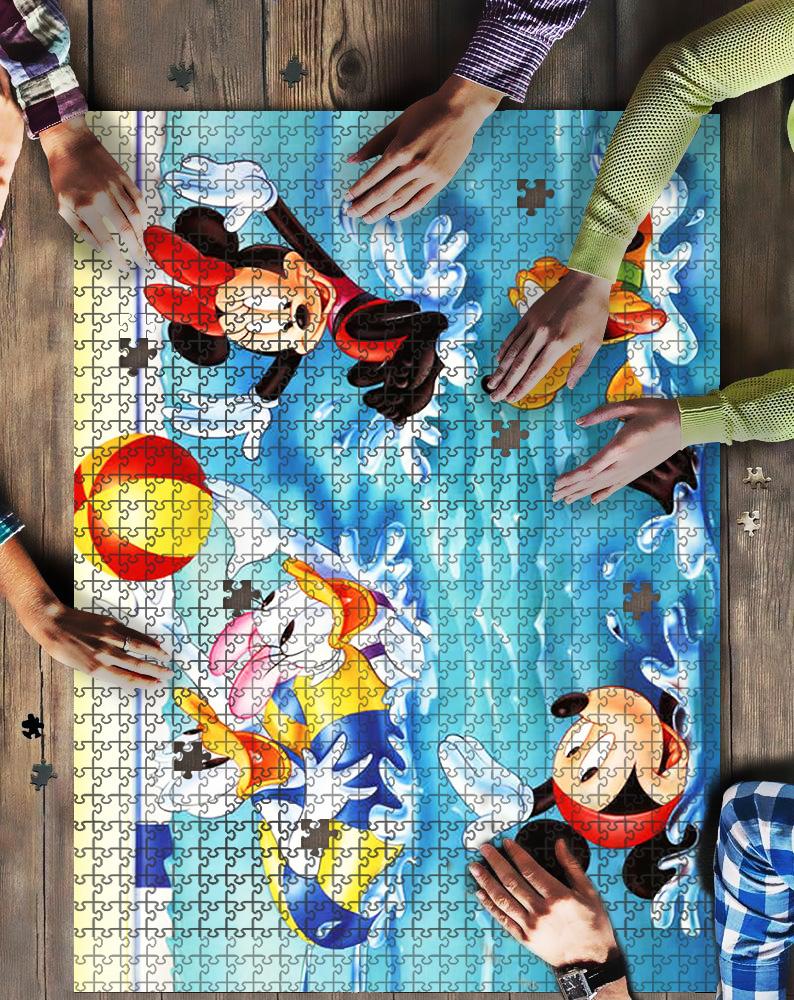 Mice Mouse And Friends Swimming Jigsaw Mock Puzzle