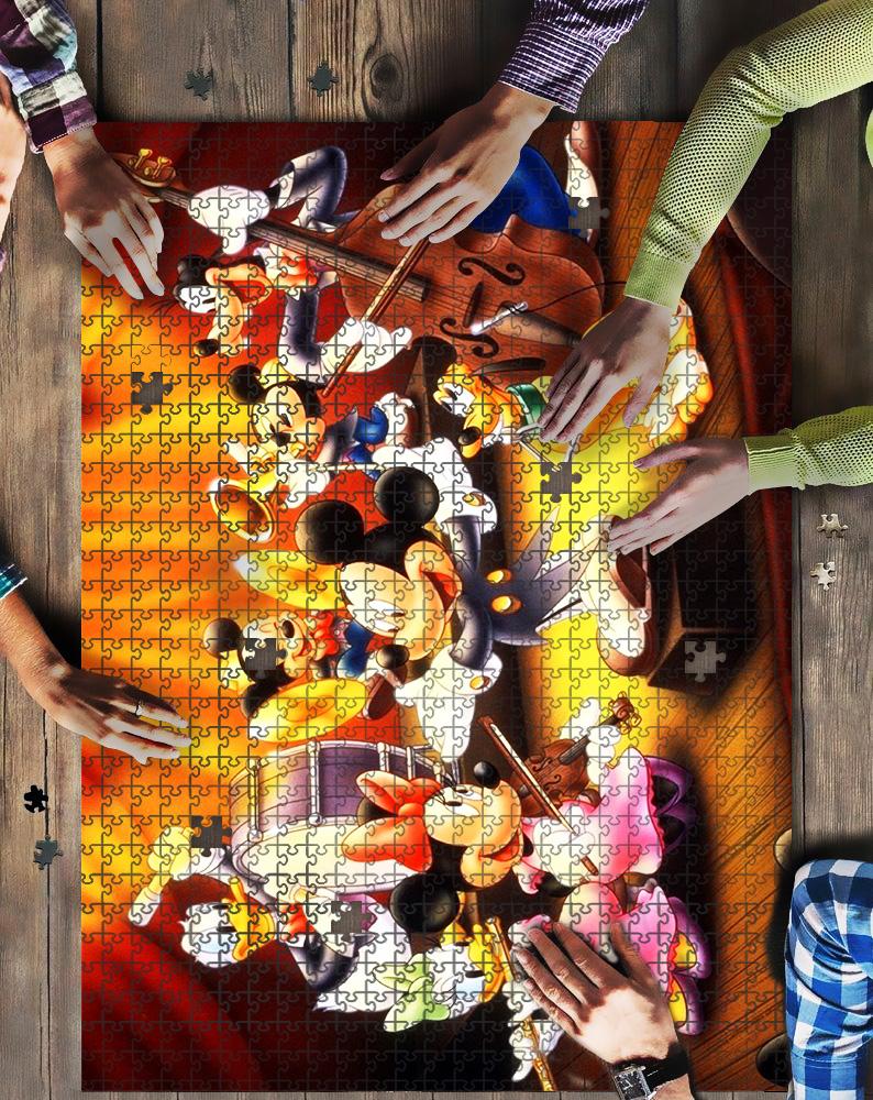 Mice And Friends Are Playing Music Jigsaw Mock Puzzle