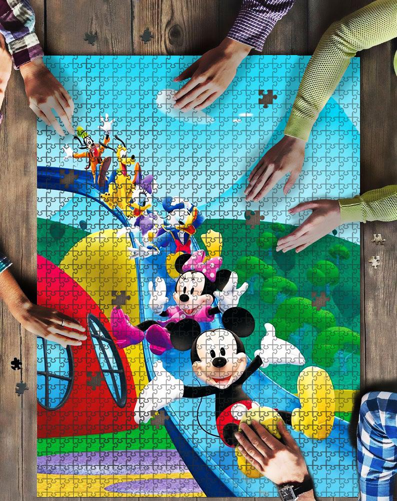 Mice And Friends Playing Game Jigsaw Mock Puzzle