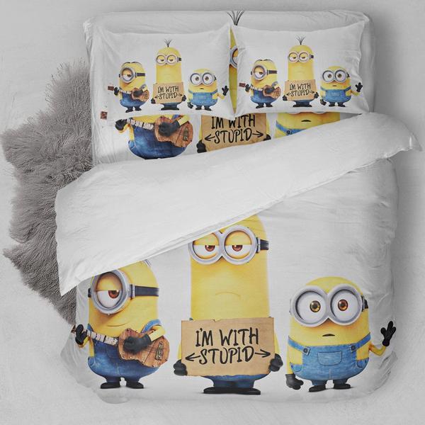 Minions Stupid Face Bedding Set