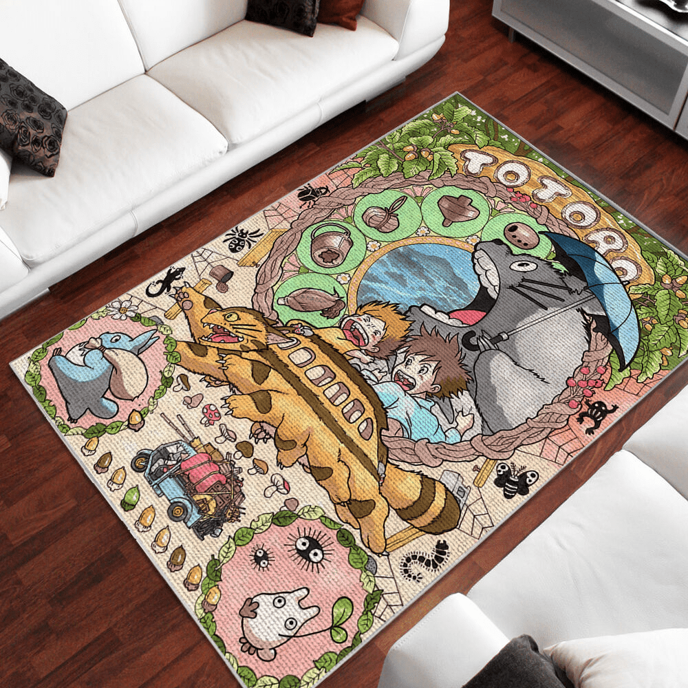 My Neighbor Totoro Area Rug Home Decor Bedroom Living Room Decor