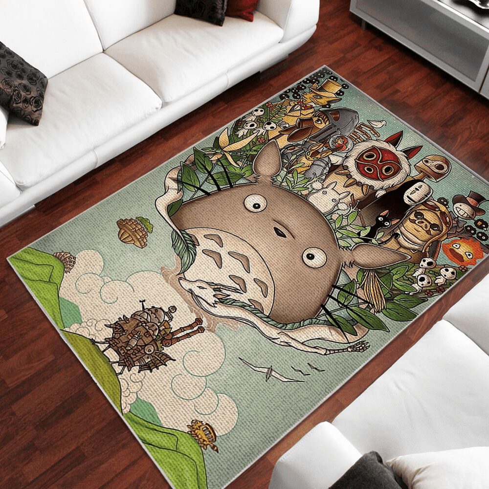 My Neighbor Totoro Area Rug Home Decor Bedroom Living Room Decor