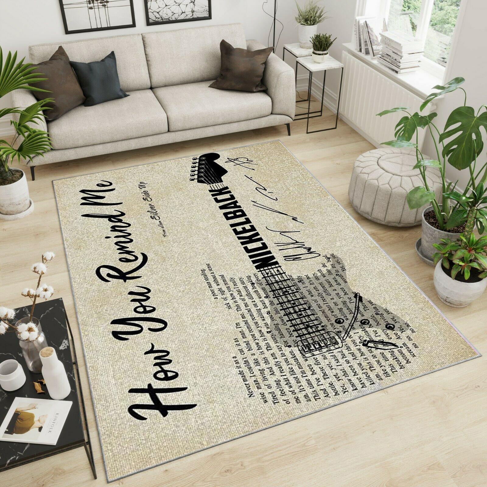 Nickelback Area Rug Home Decor Bedroom Living Room Decor