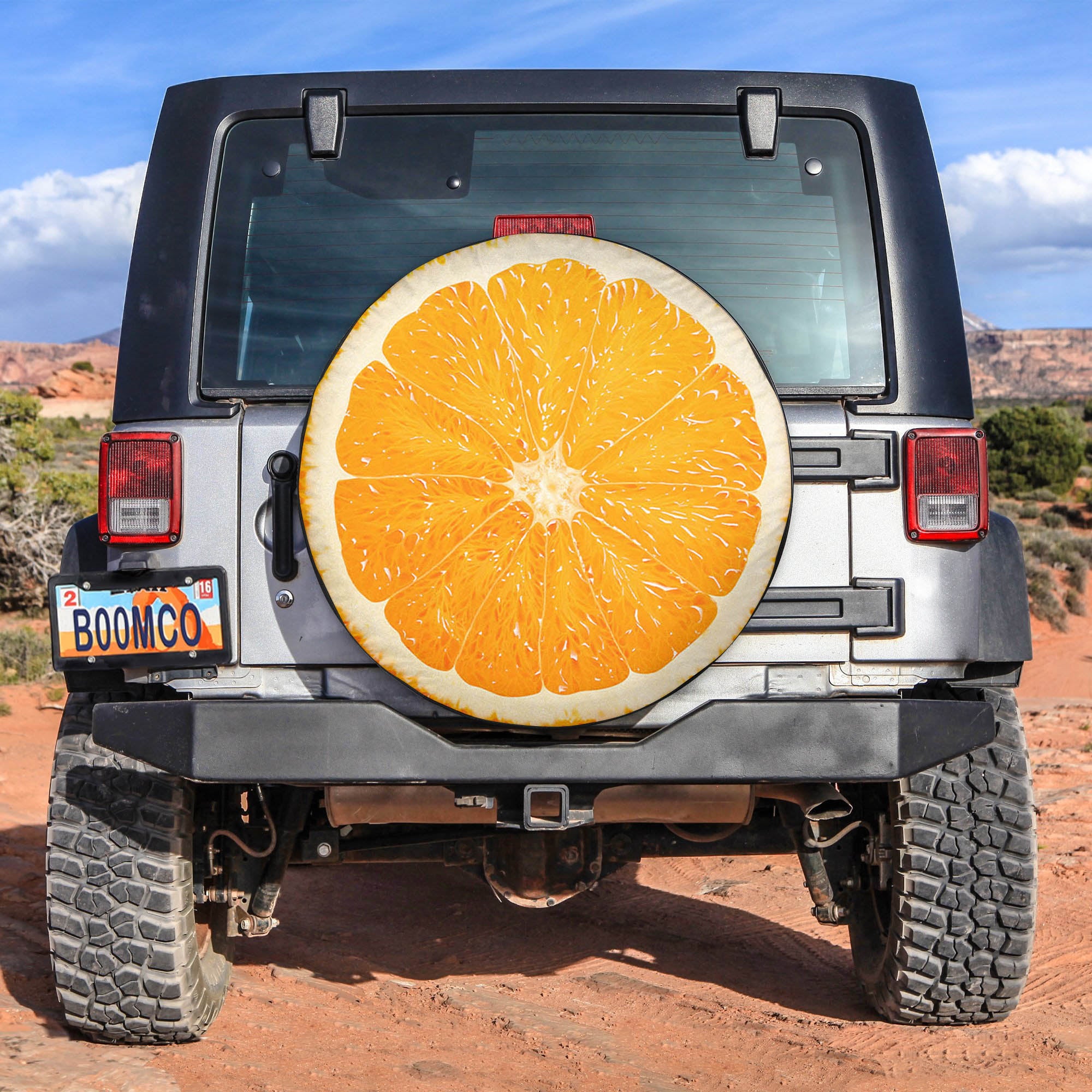 Orange Spare Tire Covers Gift For Campers