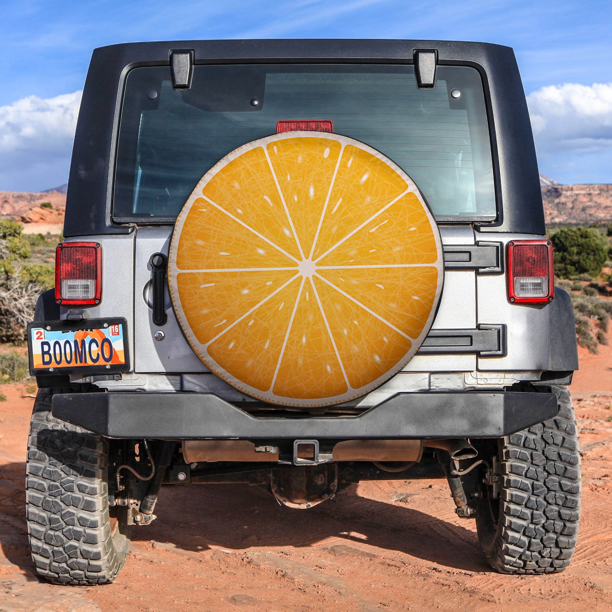 Orange Art Spare Tire Covers Gift For Campers