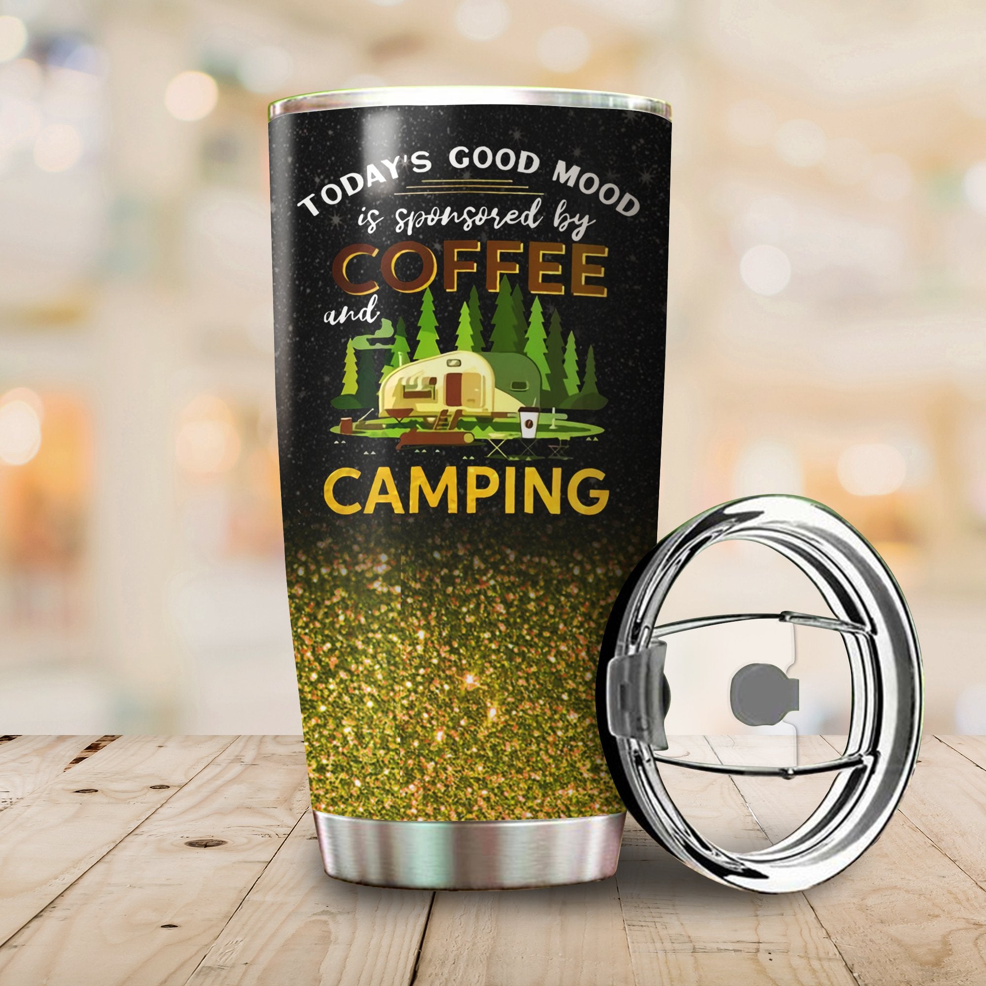 Today'S Good Mood Is Sponsored By Coffee & Camping Camfire Tumbler 2021