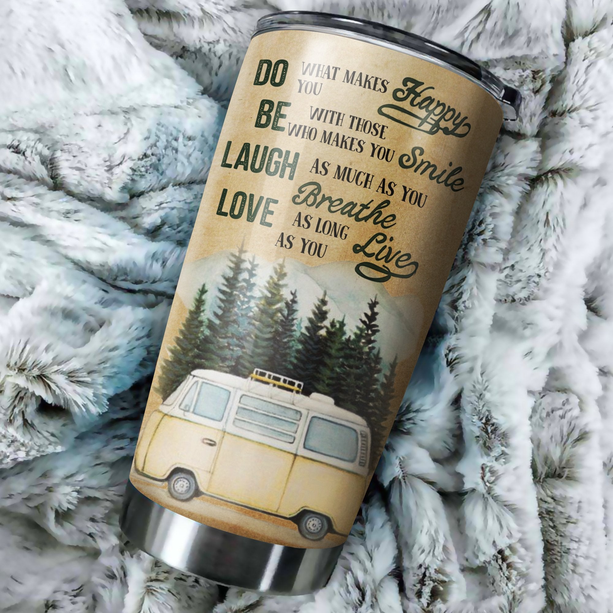 The Woods Are My Happy Place Camping Camfire Tumbler 2021