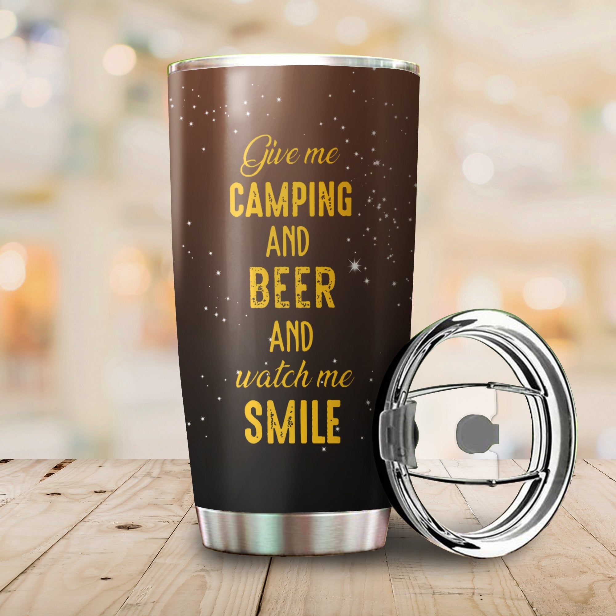 Beer And Smile Camping Camfire Tumbler 2021