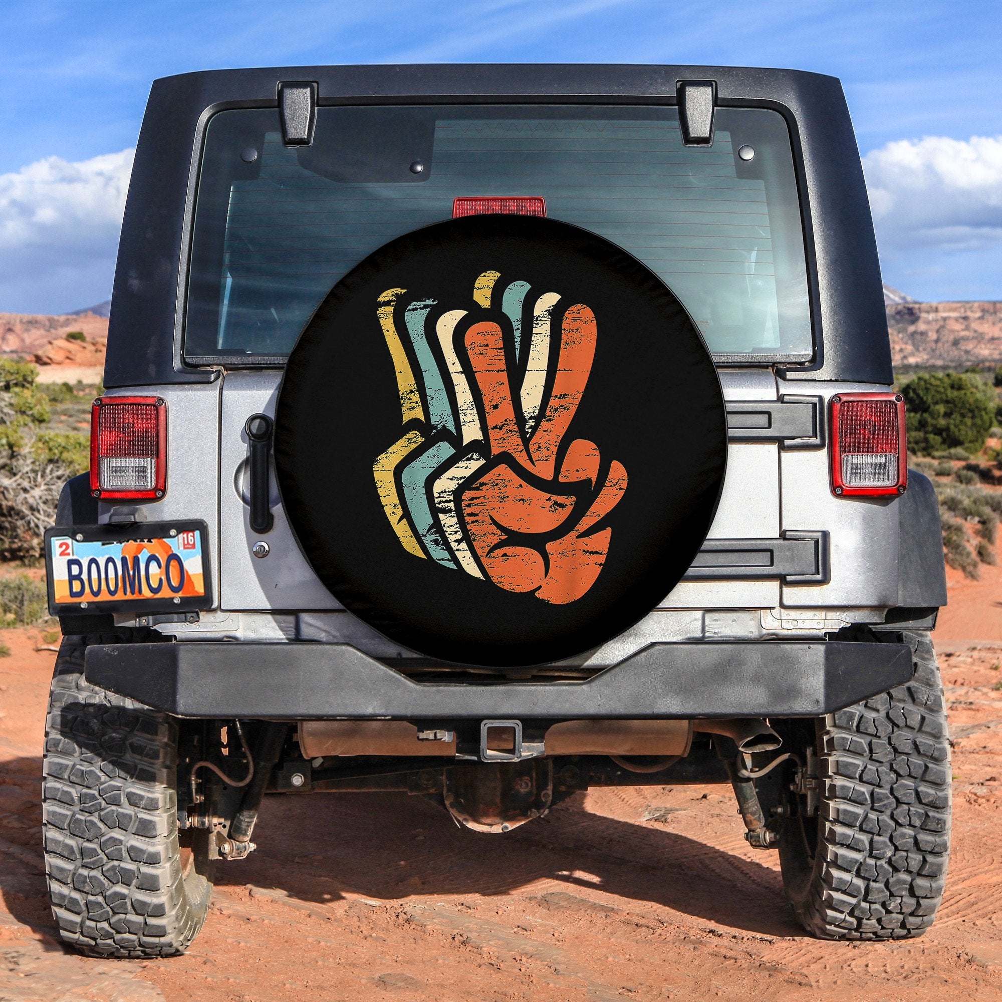 Peace Sign Spare Tire Cover Gift For Campers
