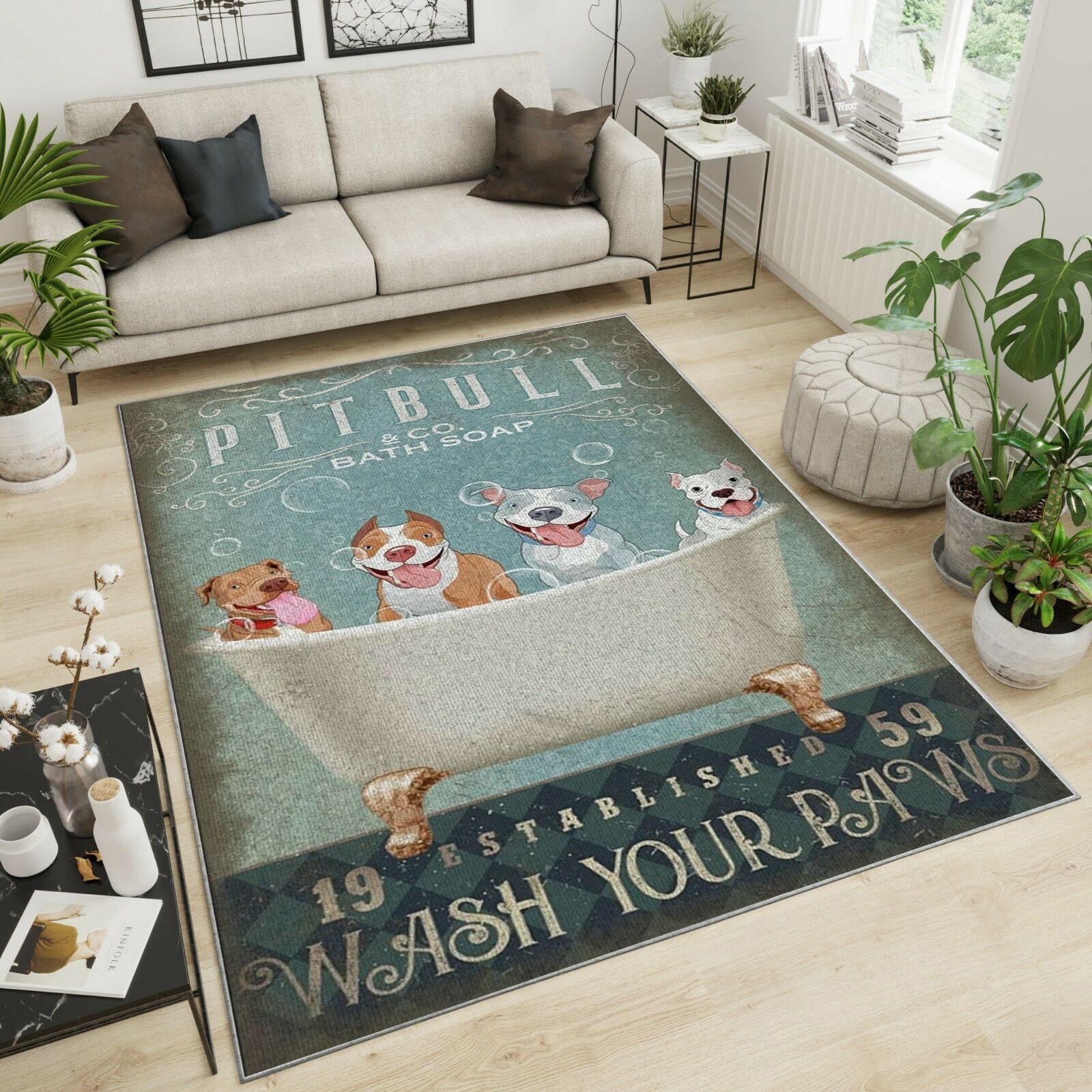 Pitbull Area Rug Home Decor Bedroom Living Room Decor