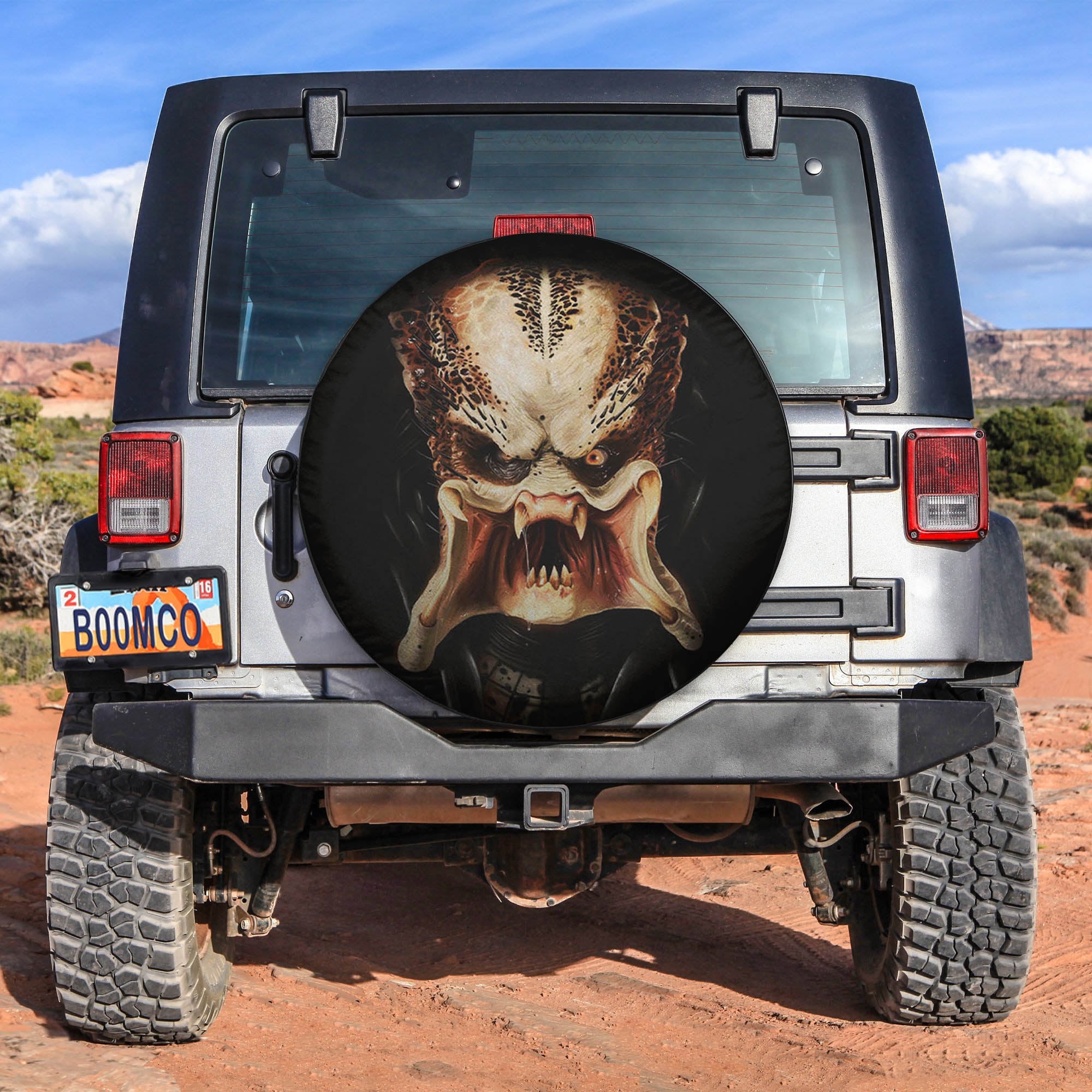 Predator Face Spare Tire Covers Gift For Campers