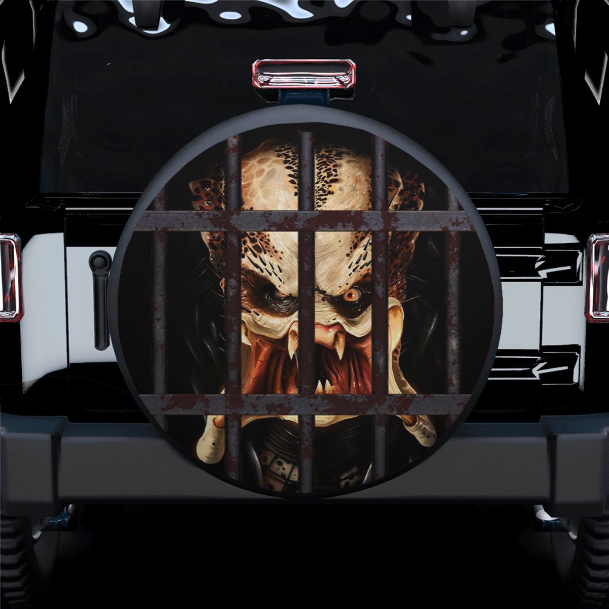 Predator In Cage Spare Tire Covers Gift For Campers