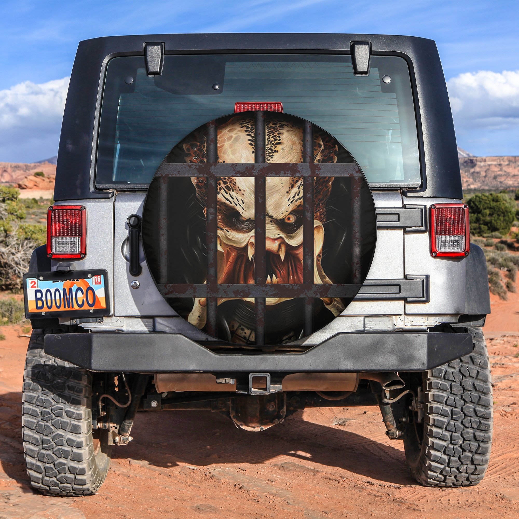 Predator In Cage Spare Tire Covers Gift For Campers