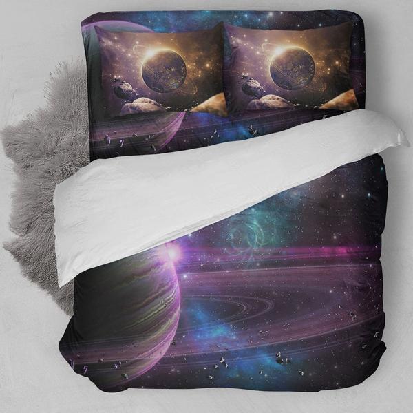 Purple Galaxy Bedding Set