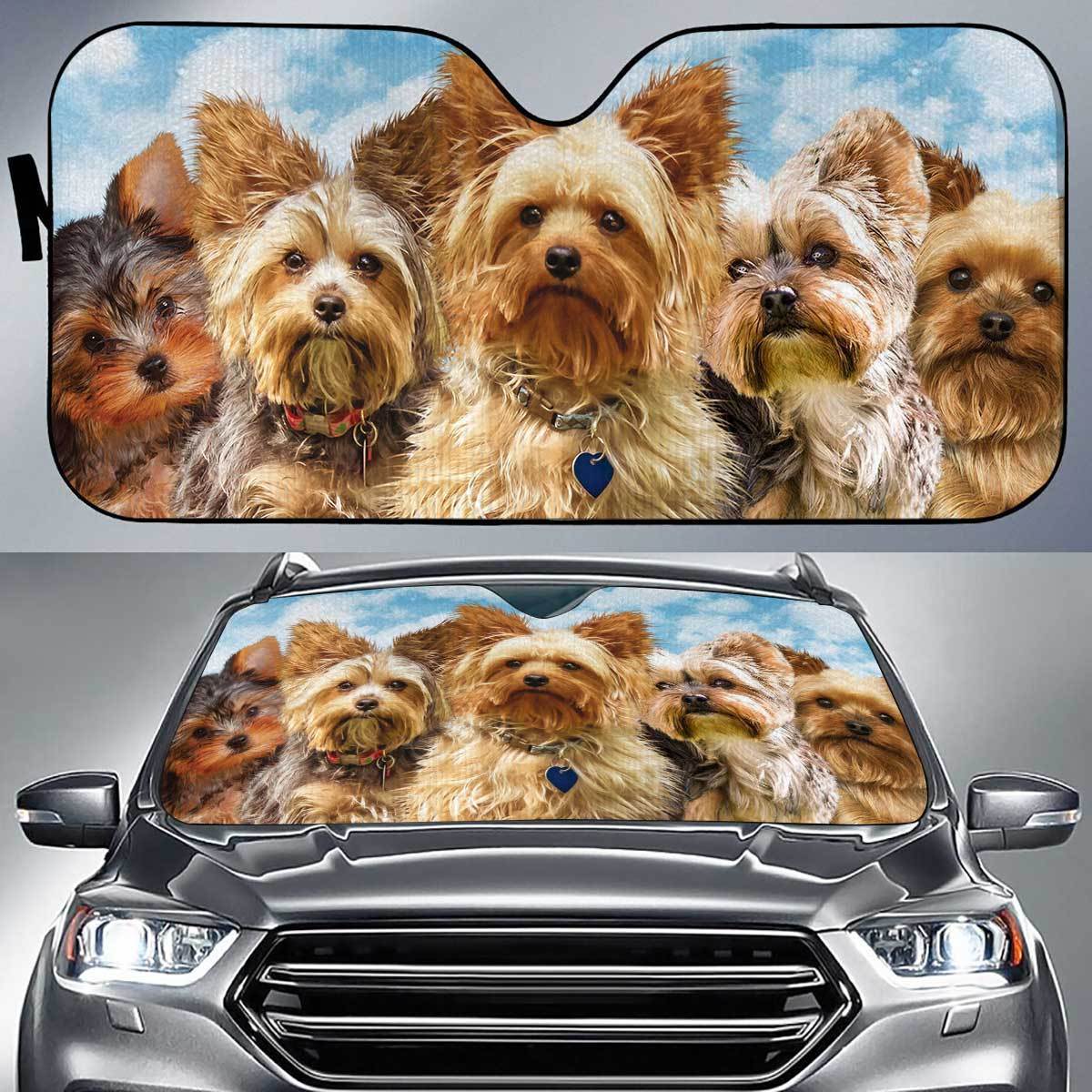 Yorkshire Terrier Funny Team Auto Sun Shade Gift Ideas 2022