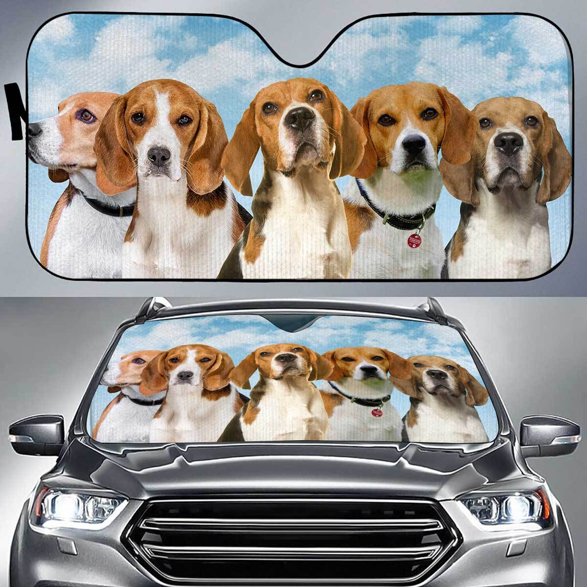 Beagle Funny Team Auto Sun Shade Gift Ideas 2021