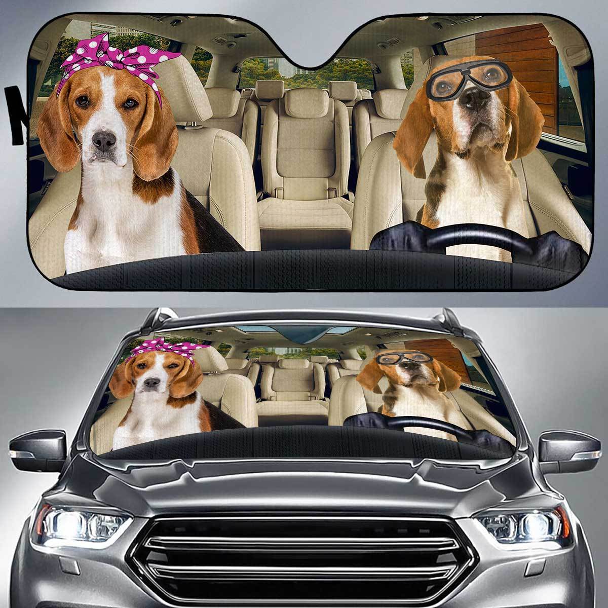 Beagle Driver Auto Sun Shade Gift Ideas 2021