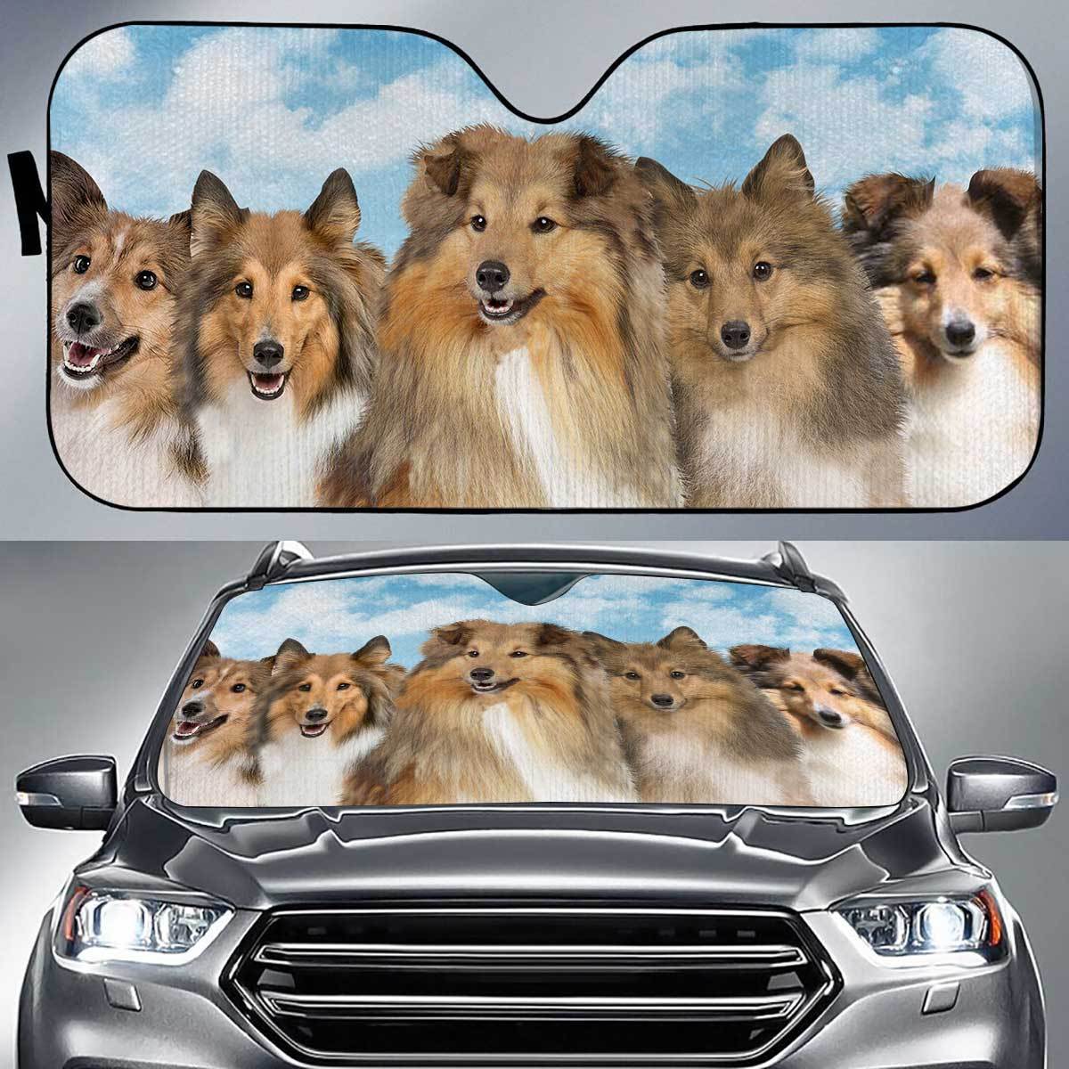 Sheltie Funny Team Auto Sun Shade Gift Ideas 2021