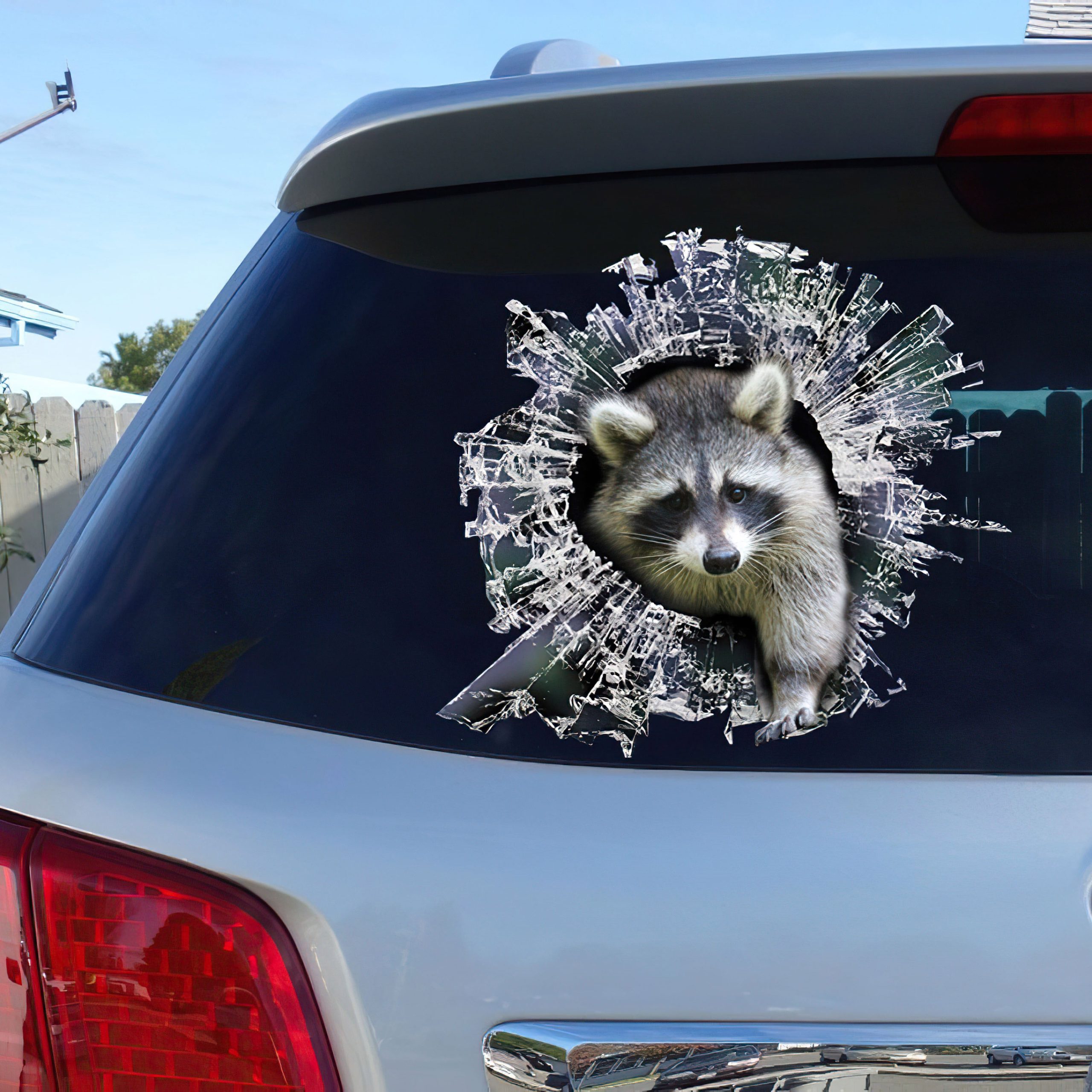 Best Raccoon Window Car 3D Stickers Decal Car Accessories Car Decoration Amazing Gift Idea