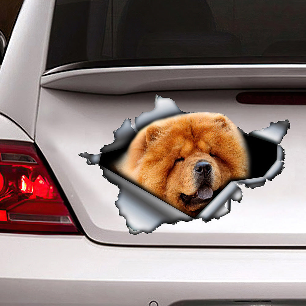 Best Red Chow Chow Car 3D Stickers Decal Car Accessories Car Decoration Amazing Gift Idea