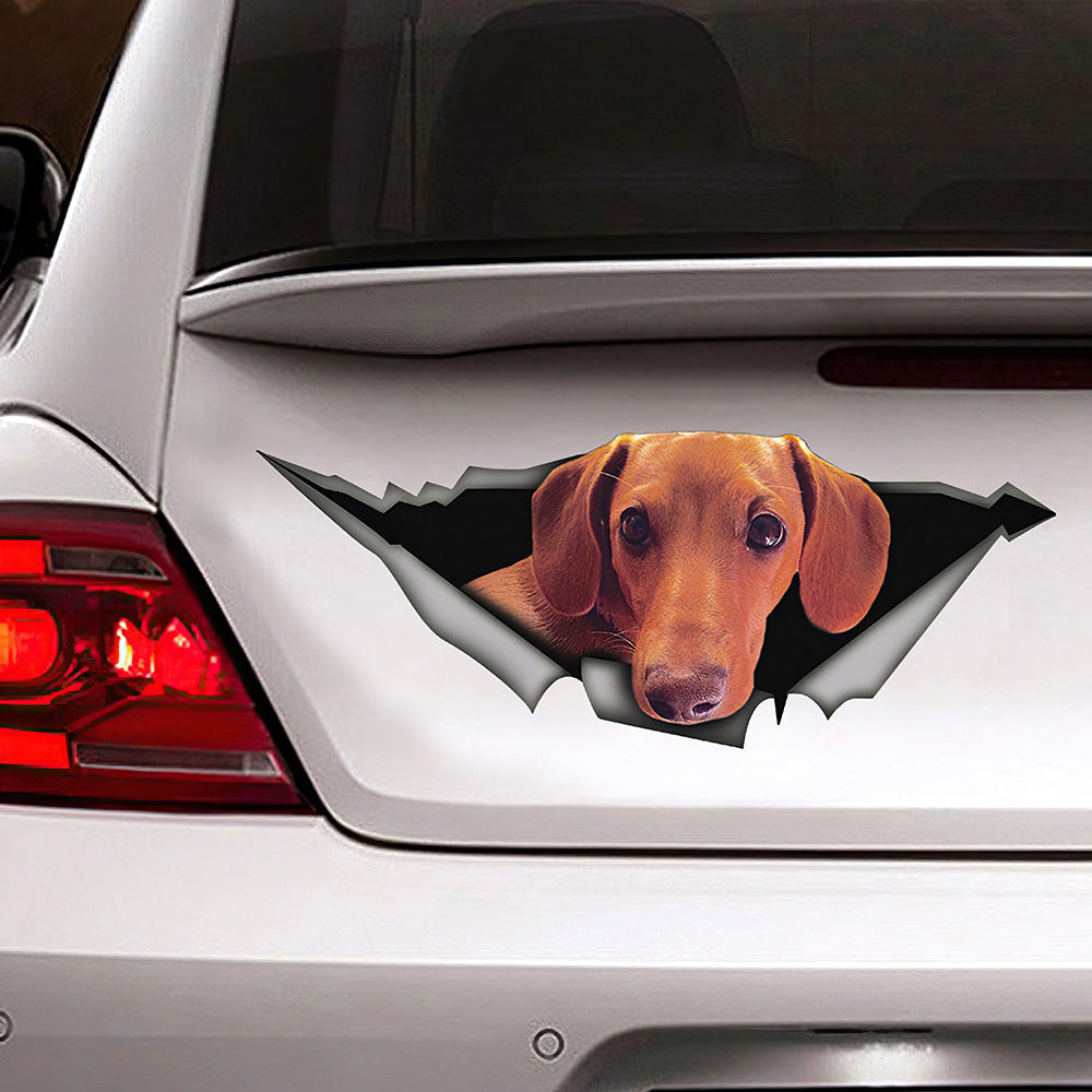 Best Red Dachshund Sticker , Dog Car 3D Stickers Decal Car Accessories Car Decoration Amazing Gift Idea