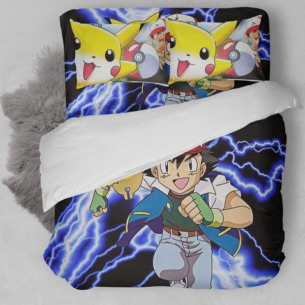 Red And Pikachu A Bedding Set