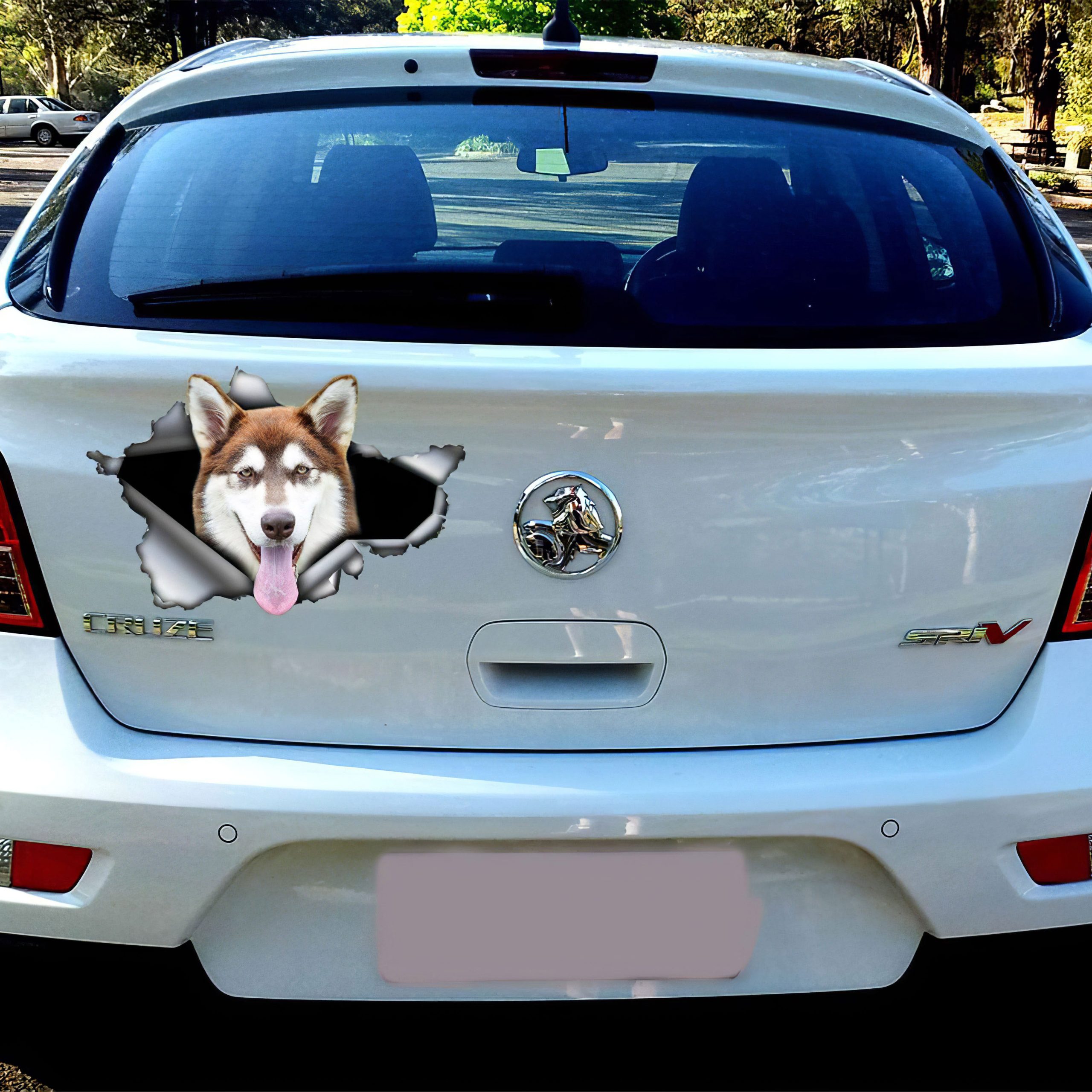 Best Red Husky Sticker, Car Decoration Car 3D Stickers Decal Car Accessories Car Decoration Amazing Gift Idea