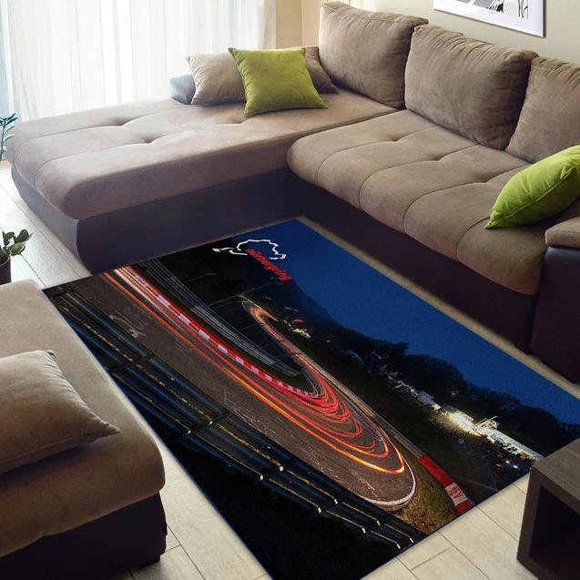 Riding The Nurburgring Area Rug Home Decor Bedroom Living Room Decor