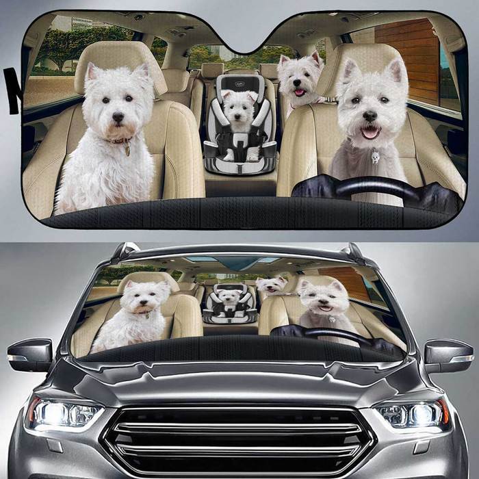 West Highland White Terrier Auto Sun Shade Baby In Car, Gift Ideas 2021