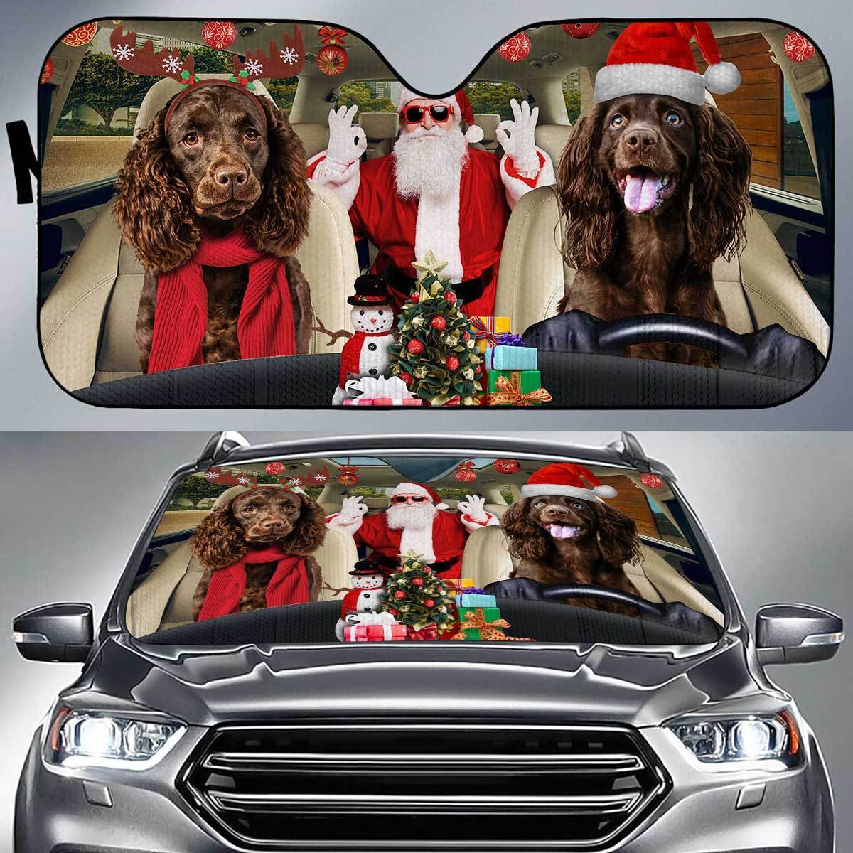 Boykin Spaniel Xmas Auto Sun Shade Gift Ideas 2021