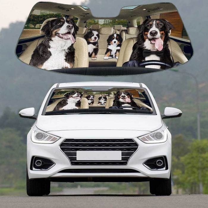 Bernese Mountain Dog Auto Sun Shade Puppy In Car, Gift Ideas 2022