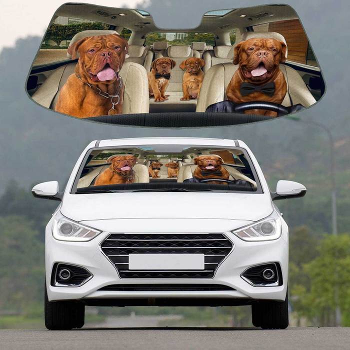 Dogue De Bordeaux Dog Auto Sun Shade Puppy In Car, Gift Ideas 2022