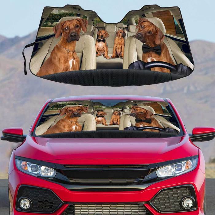 Rhodesian Ridgeback Auto Sun Shade Puppy In Car, Gift Ideas 2021