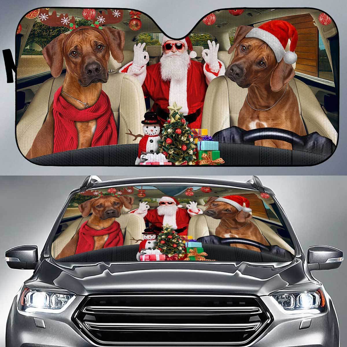 Rhodesian Ridgeback Xmas Auto Sun Shade Gift Ideas 2021