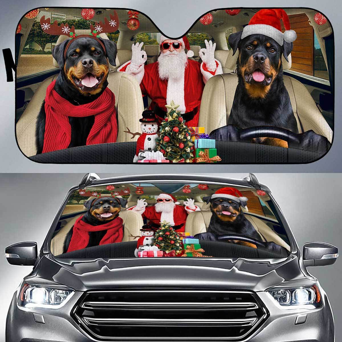 Rottweiler Xmas Auto Sun Shade Gift Ideas 2022