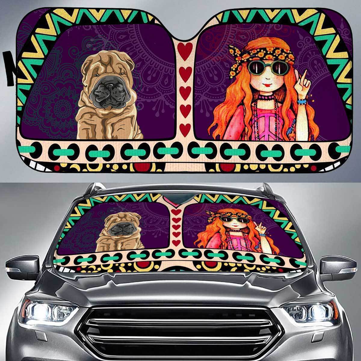 Shar Pei Peace Auto Sun Shade Gift Ideas 2022