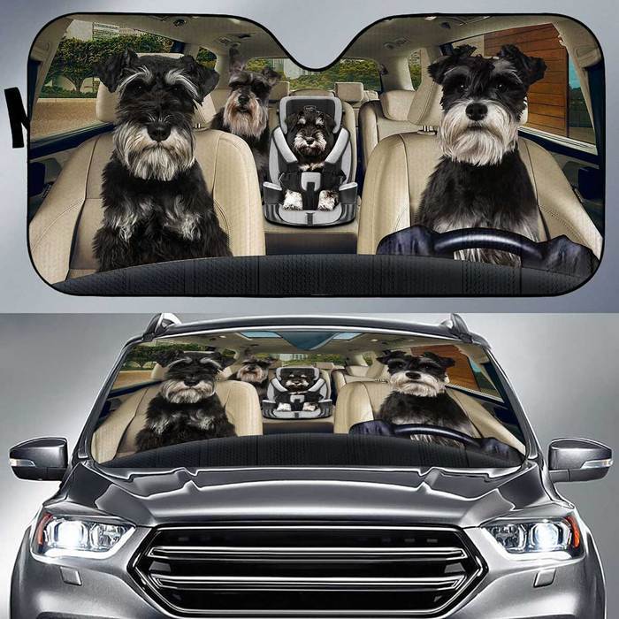 Miniature Schnauzer Auto Sun Shade Baby In Car, Gift Ideas 2021