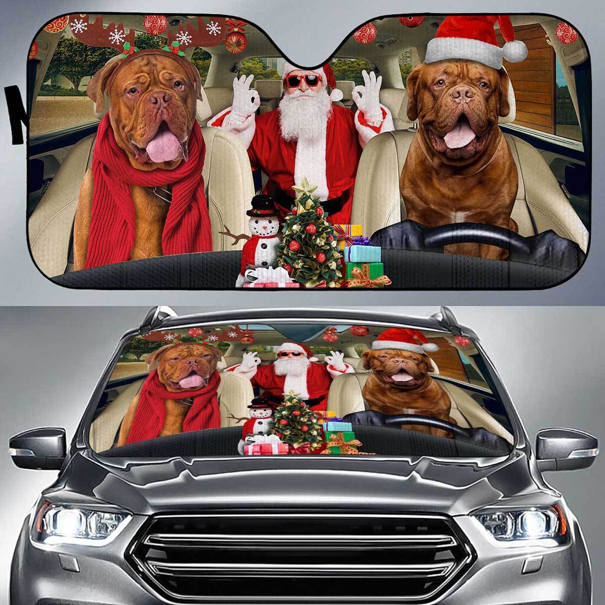 Dogue De Bordeaux Xmas Auto Sun Shade Gift Ideas 2021