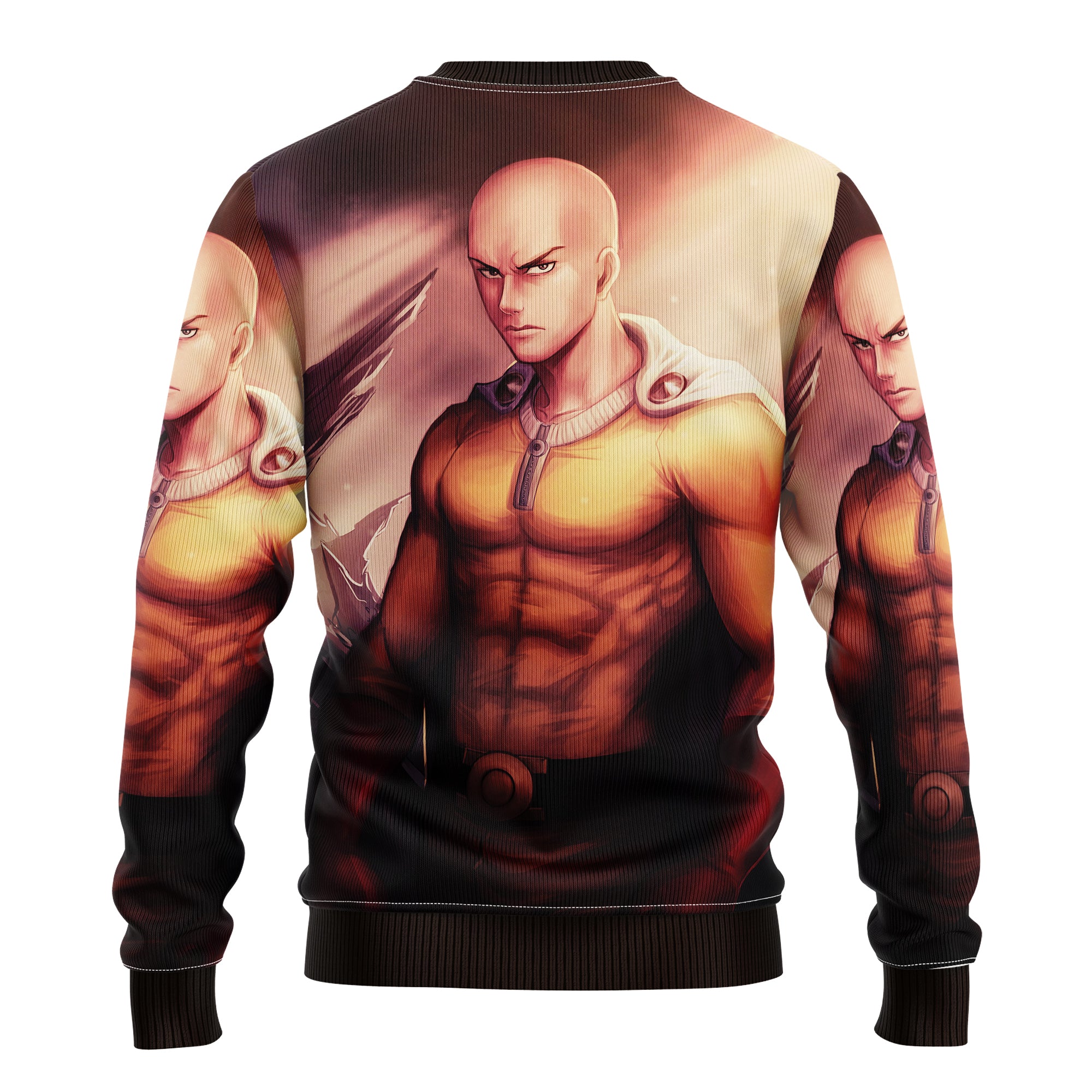 Saitama One Punch Man Back Custom Ugly Christmas Sweater Mc Amazing Gift Idea Thanksgiving Gift