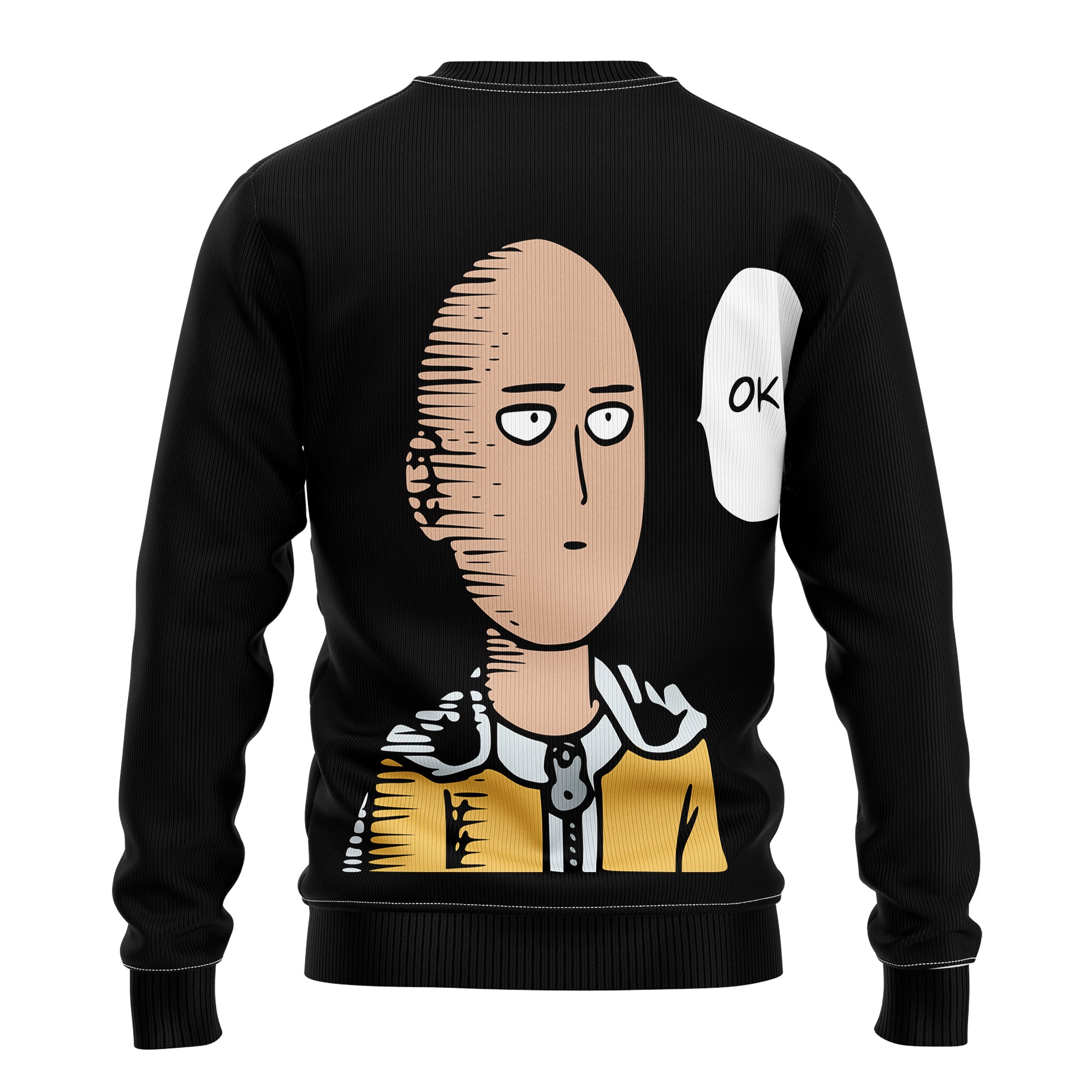 Saitama One Punch Man Back Custom Ugly Christmas Sweater Mc Amazing Gift Idea Thanksgiving Gift