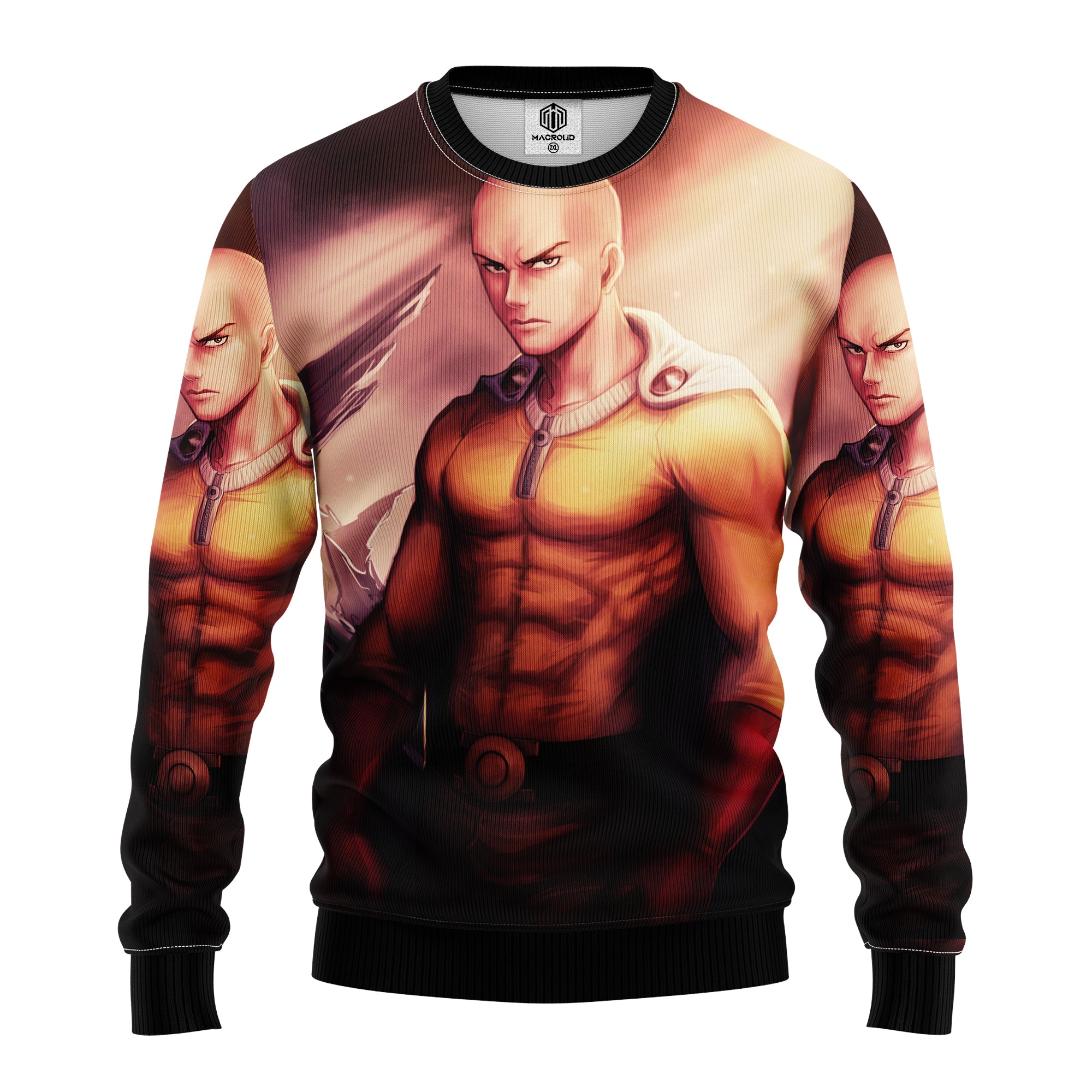 Saitama One Punch Man Back Custom Ugly Christmas Sweater Mc Amazing Gift Idea Thanksgiving Gift