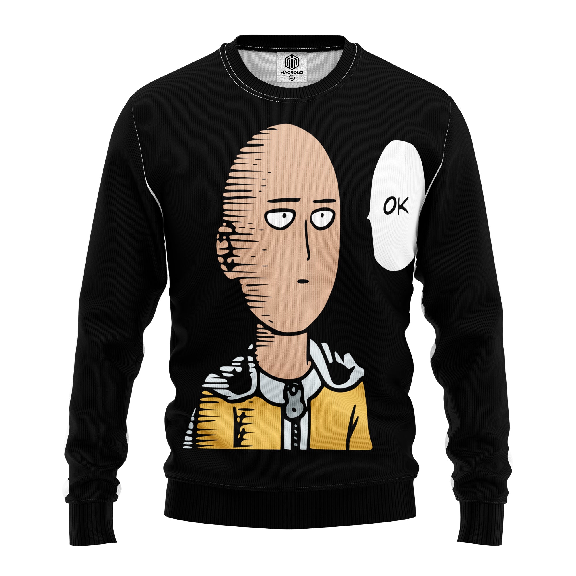 Saitama One Punch Man Back Custom Ugly Christmas Sweater Mc Amazing Gift Idea Thanksgiving Gift