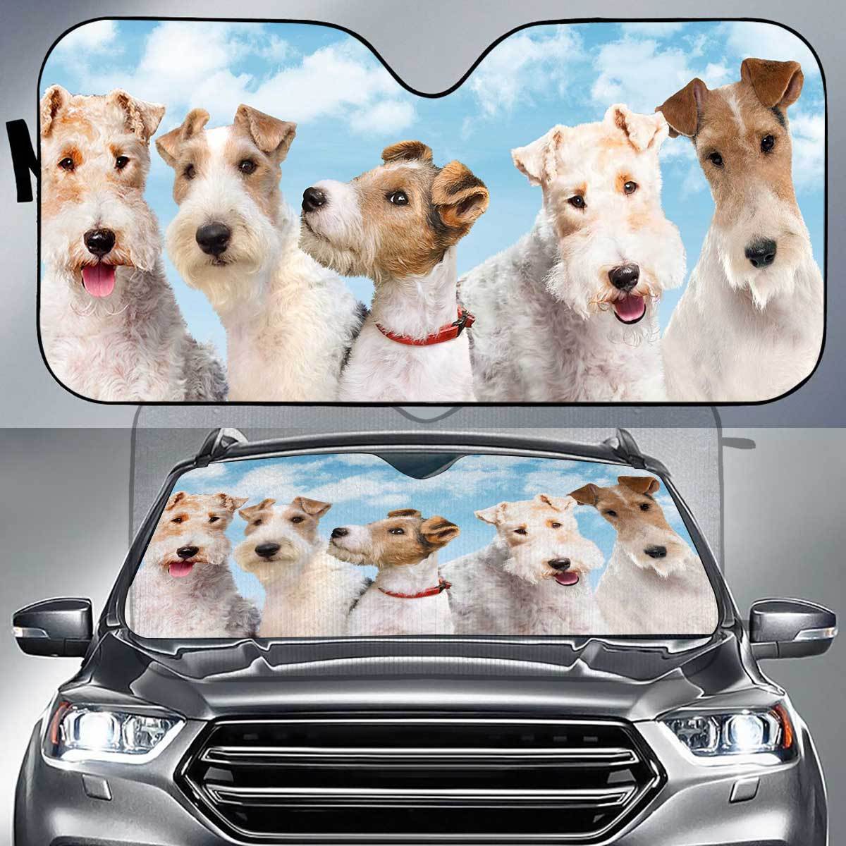 Wire Fox Terrier Funny Team Auto Sun Shade Gift Ideas 2022