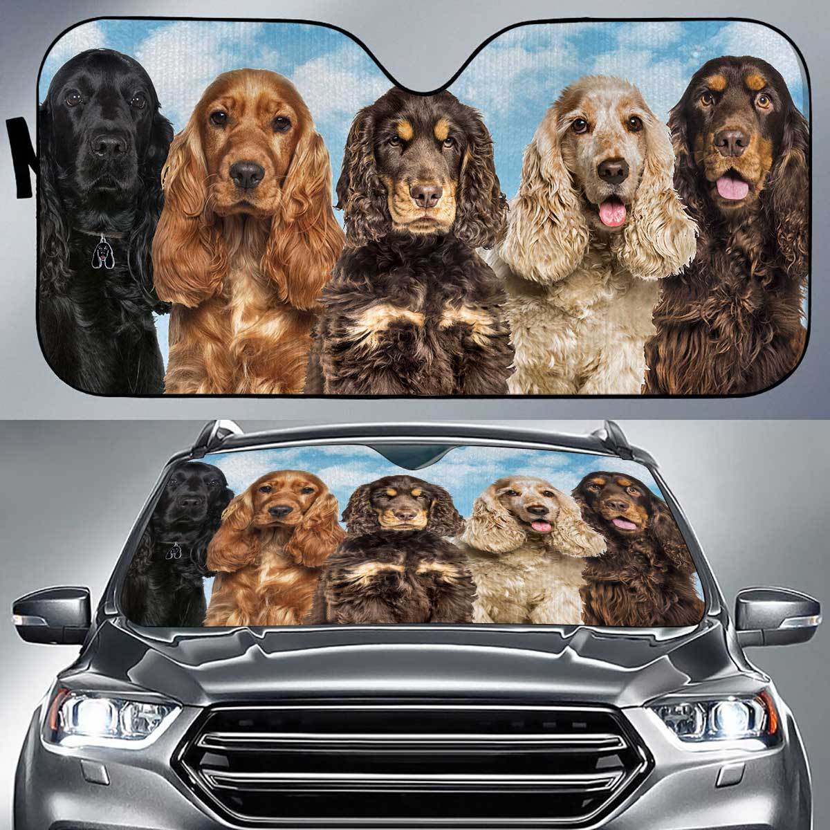 Cocker Spaniel Funny Team Auto Sun Shade Gift Ideas 2021