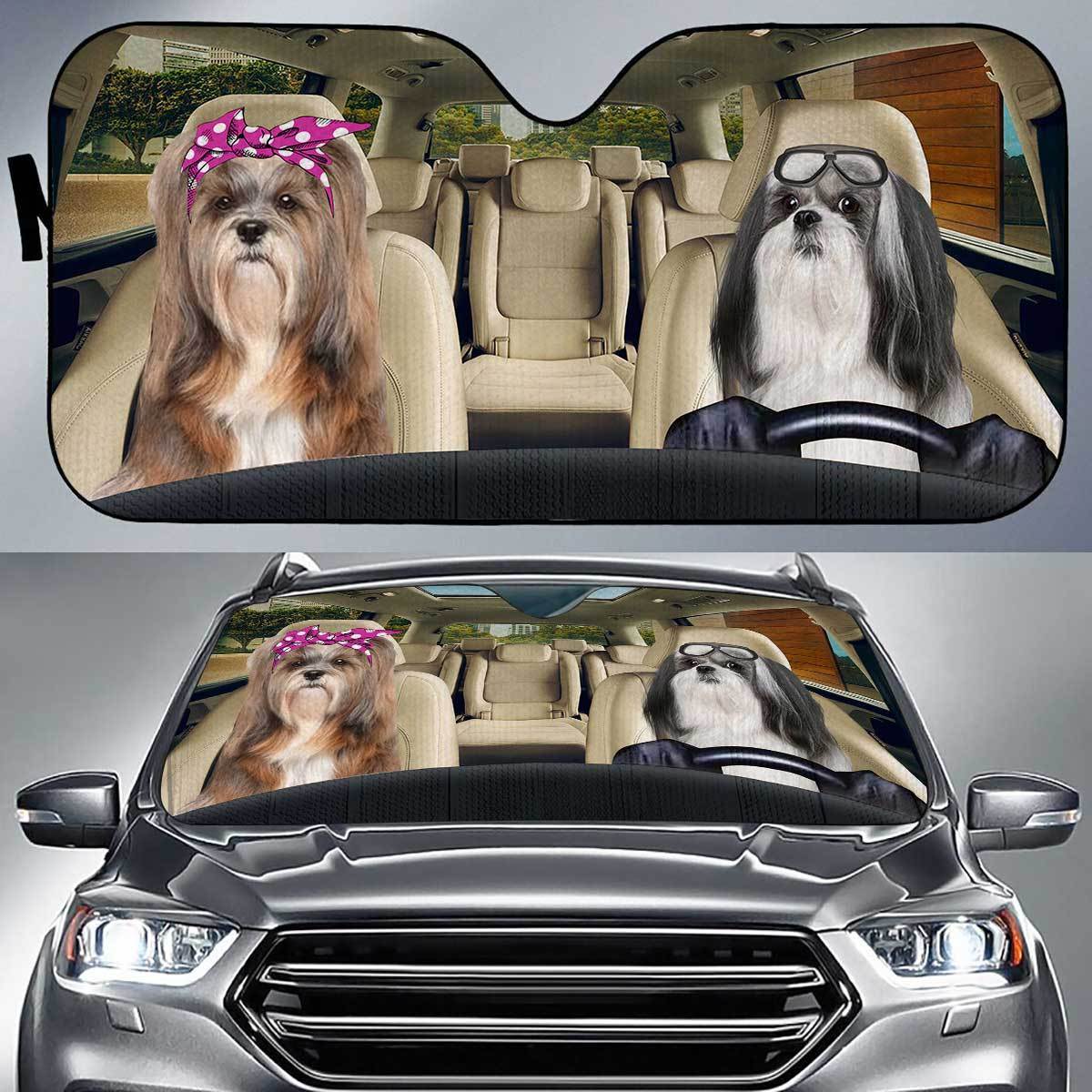 Lhasa Apso Driver Auto Sun Shade Gift Ideas 2022