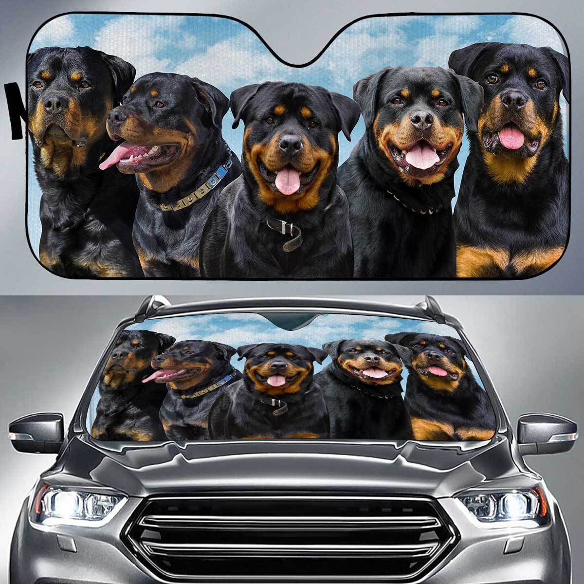 Rottweiler Funny Team Auto Sun Shade Gift Ideas 2021